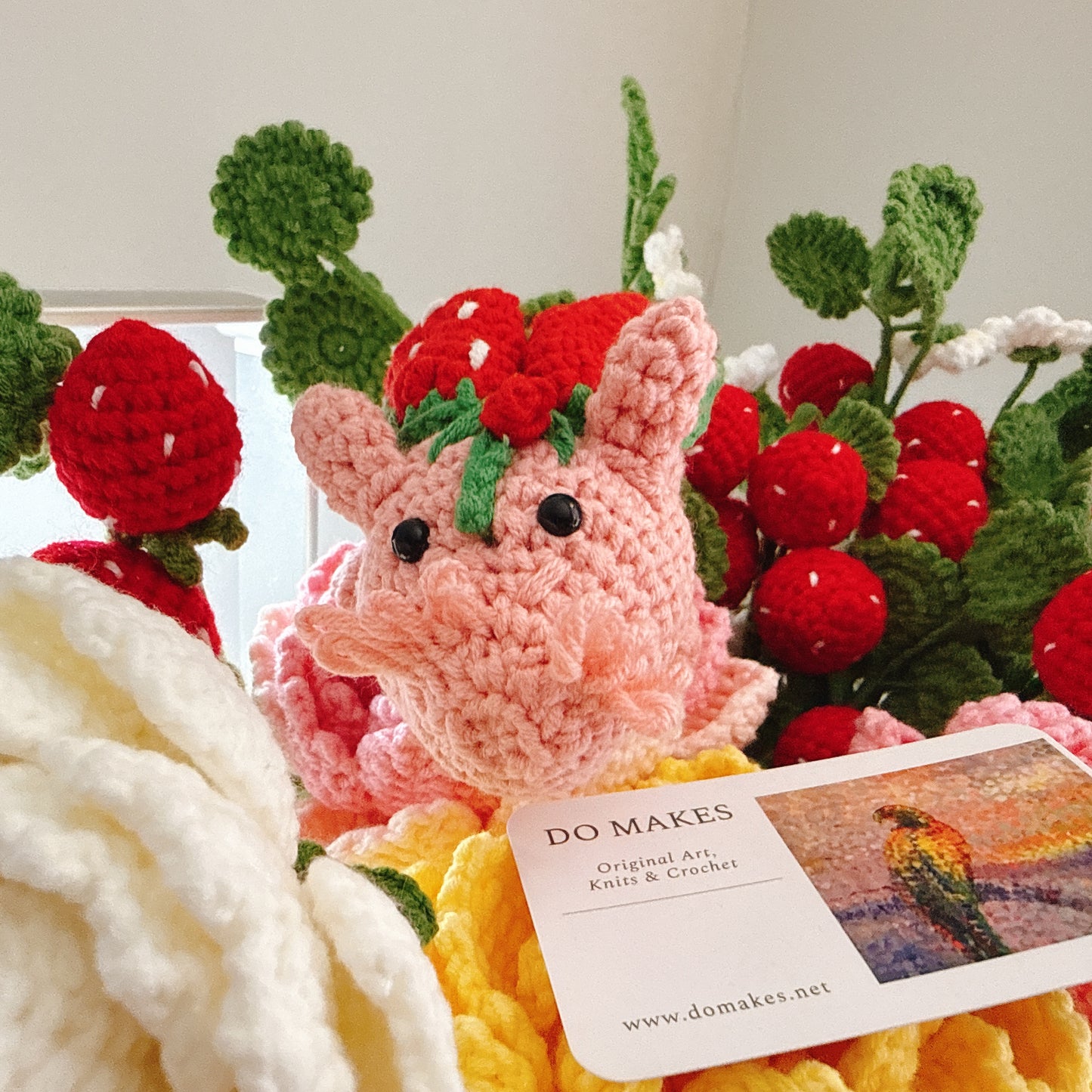 Crochet Strawberry Dragon-Pink