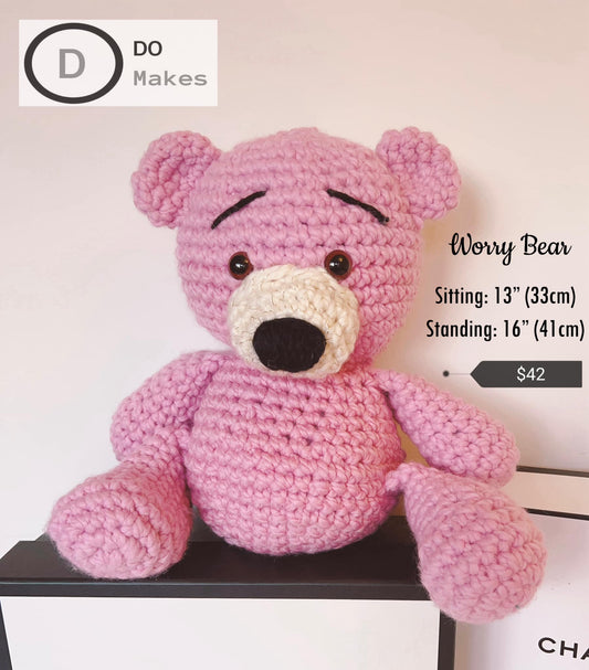 Worry Bear-Handmade Crochet Bear