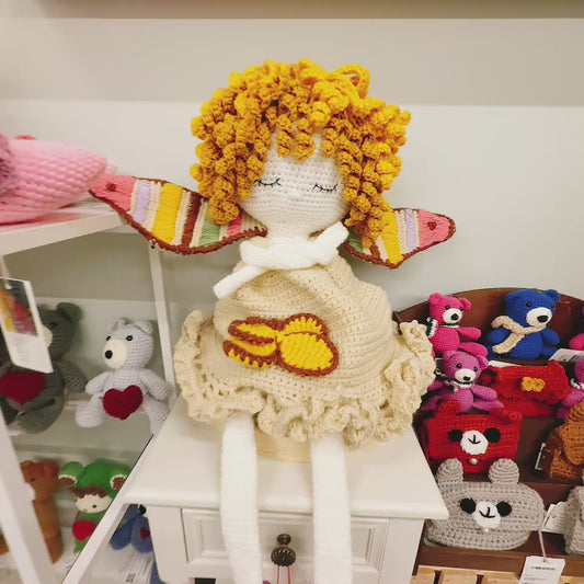 Handmade Crochet Butterfly Doll